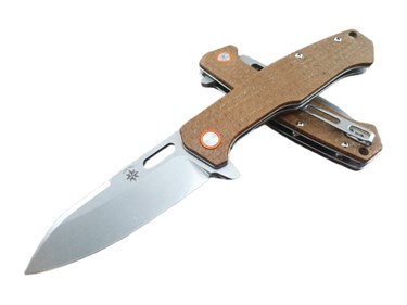 Нож флиппер Five Pro Ребус brown micarta 1389