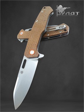 Нож флиппер Five Pro Ребус brown micarta 1389
